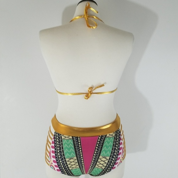 tribal print two-piece bikini  bathing suit - Picture 6 of 7